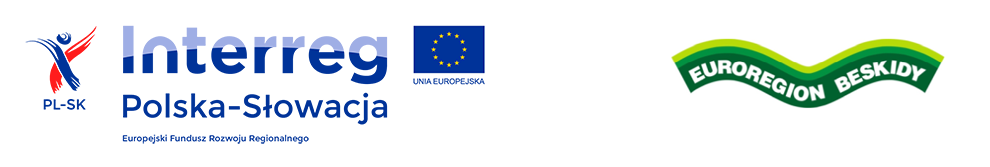 Logo Interreg Polska-Słowacja oraz logo Euroregion Beskidy